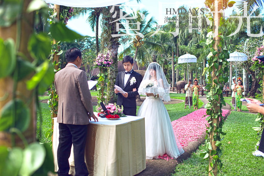  巴厘岛大象公园婚礼