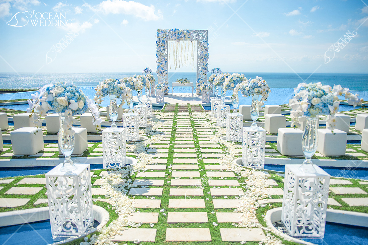 巴厘岛梦幻岛婚礼免费蓝白布置 巴厘岛 梦幻岛 免费布置 蓝白