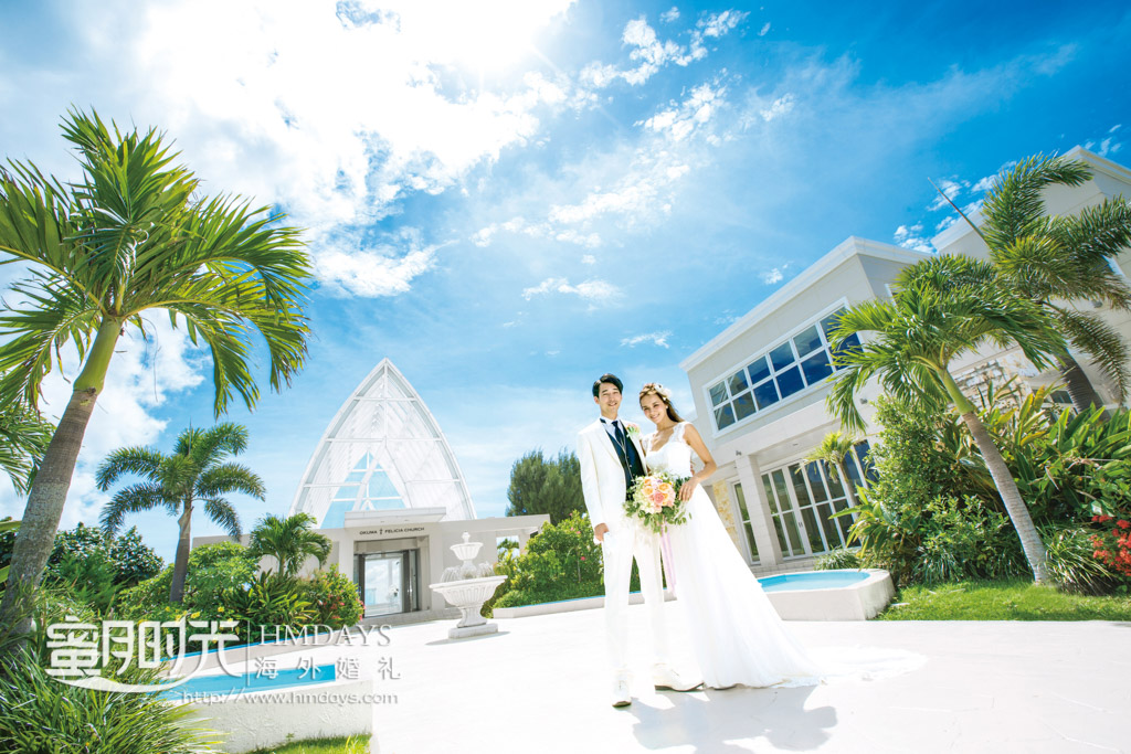 在飞亚教堂所在的okuma酒店取景 冲绳飞亚(海之空)教堂婚礼