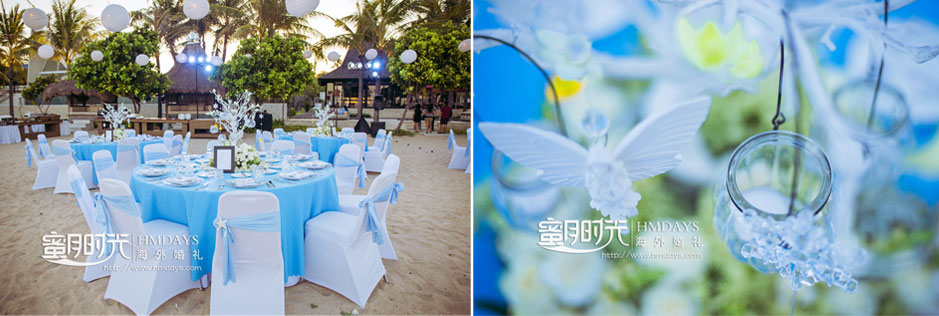 蓝色天使巴厘岛婚礼晚宴|海外婚礼晚宴|海外婚礼定制中高端布置案例|巴厘岛婚礼布置定制案例