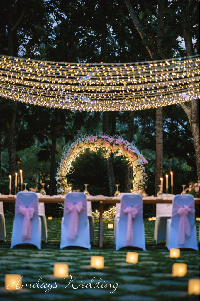 海外婚礼晚宴|巴厘岛婚礼宴会|巴厘岛肉桂花园晚宴2019peach色标准布置|海外婚礼定制中高端布置案例|巴厘岛婚礼布置定制案例