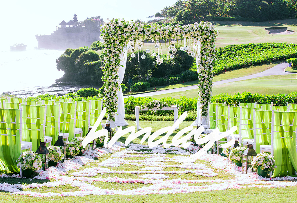 海神庙绿色婚礼布置|海外婚礼布置案例|海外婚礼定制中高端布置案例|巴厘岛婚礼布置定制案例