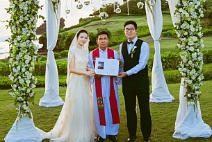 巴厘岛泛太平洋酒店婚礼照片(广州张先生和冯女士)_海外婚礼