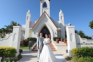 日本冲绳星耀教堂婚礼照片_海外婚礼