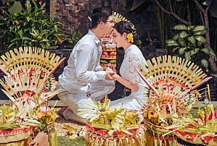 巴厘岛传统大婚婚礼婚纱照片_海外婚礼